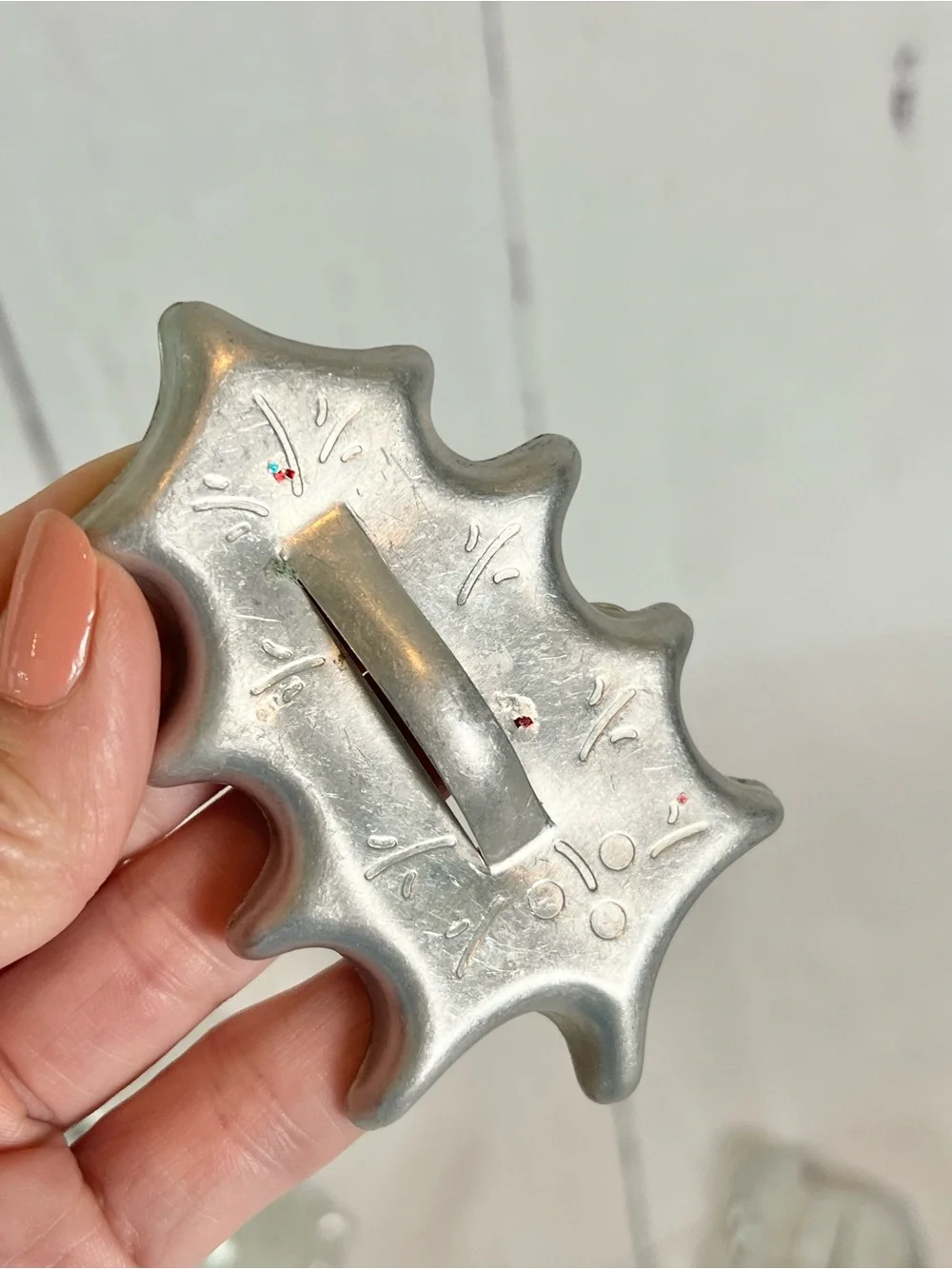 Vintage MCM Aluminum Christmas Cookie Cutters Set of 7 With Handles Retro